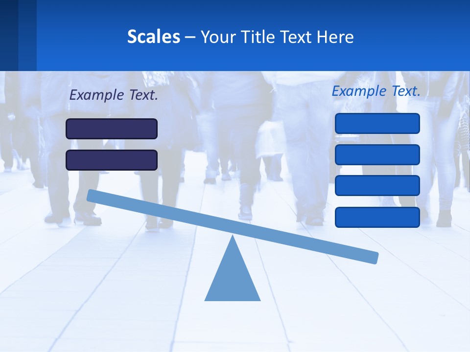 A Group Of People Walking Down A Sidewalk PowerPoint Template