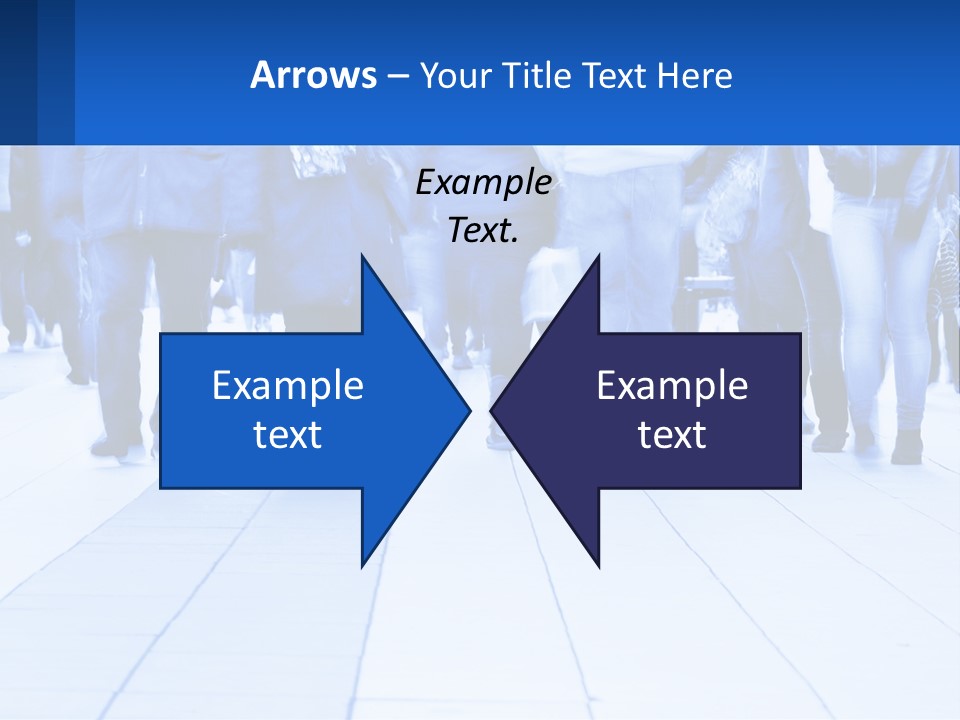A Group Of People Walking Down A Sidewalk PowerPoint Template