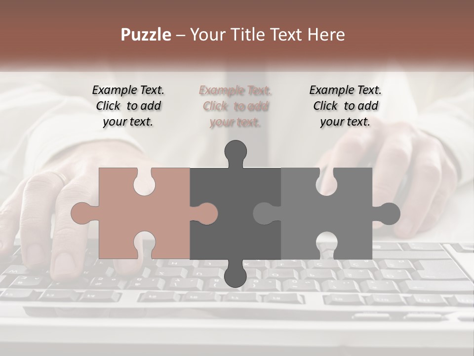 A Person Typing On A Computer Keyboard PowerPoint Template