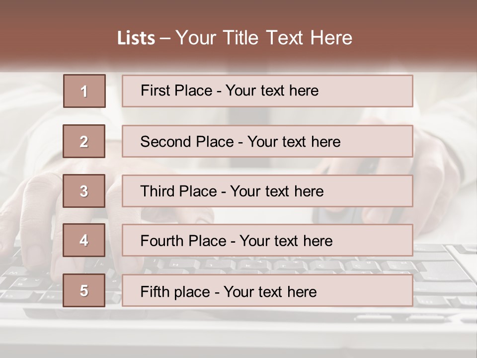 A Person Typing On A Computer Keyboard PowerPoint Template