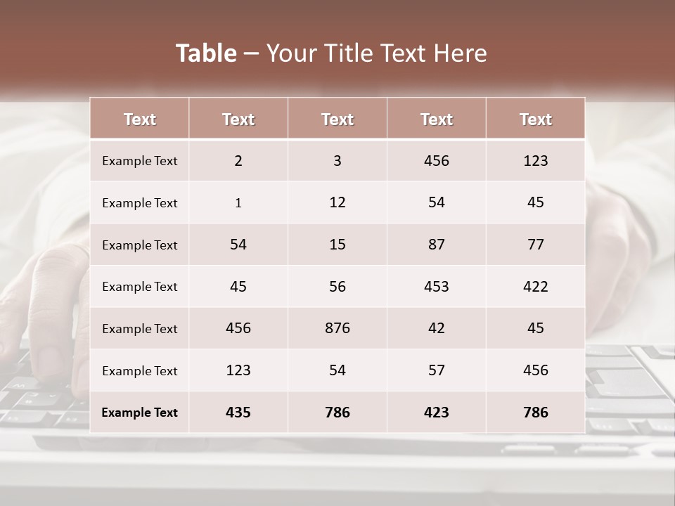 A Person Typing On A Computer Keyboard PowerPoint Template