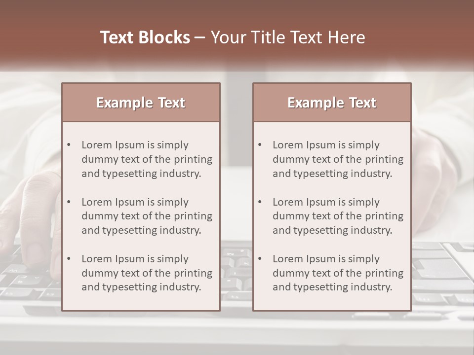 A Person Typing On A Computer Keyboard PowerPoint Template