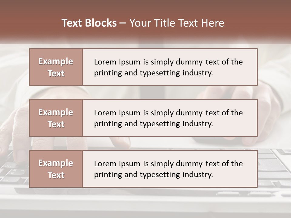 A Person Typing On A Computer Keyboard PowerPoint Template