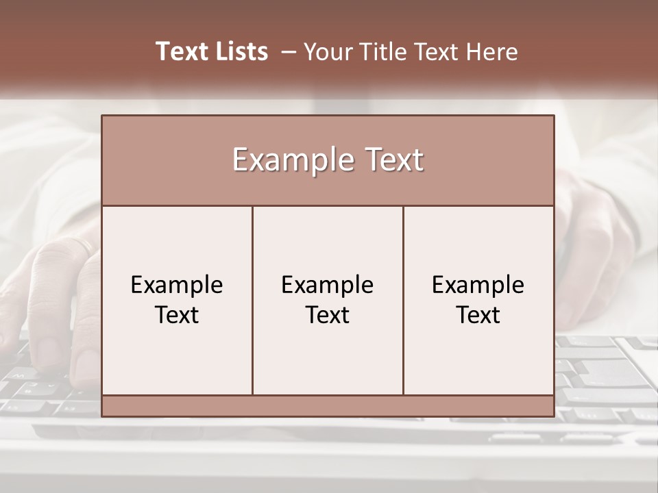 A Person Typing On A Computer Keyboard PowerPoint Template