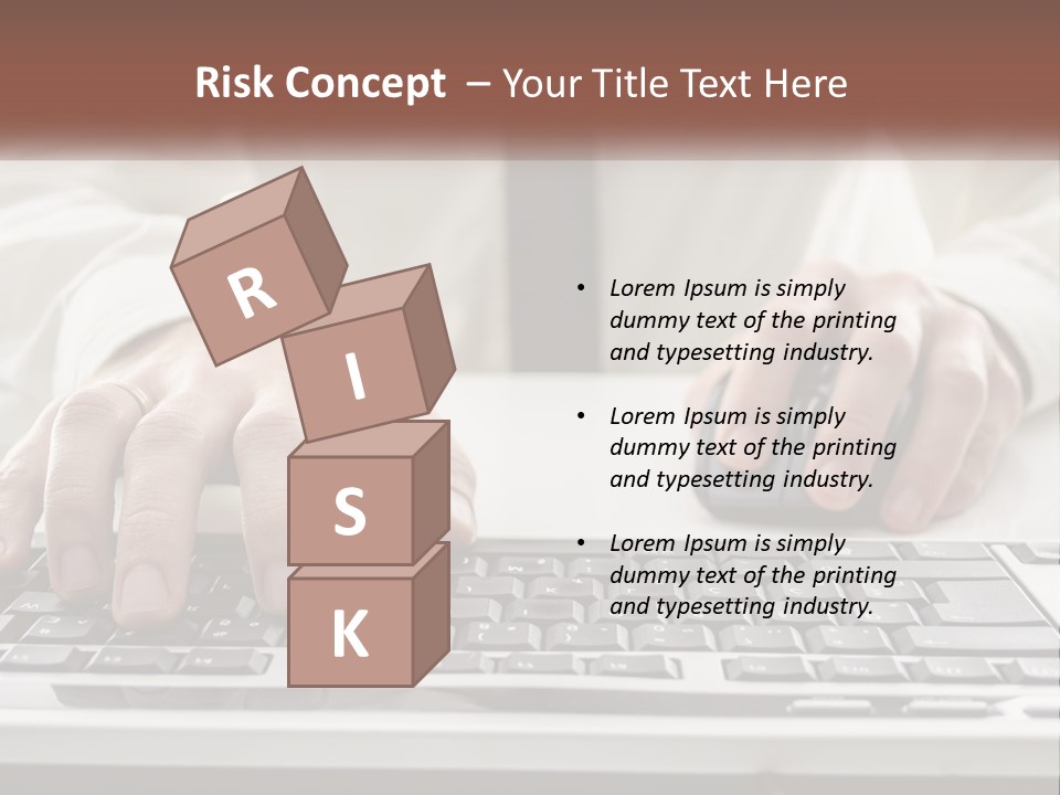 A Person Typing On A Computer Keyboard PowerPoint Template