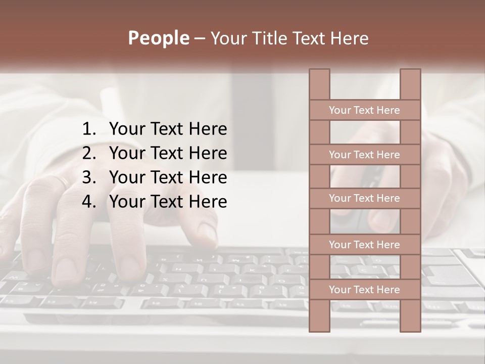 A Person Typing On A Computer Keyboard PowerPoint Template