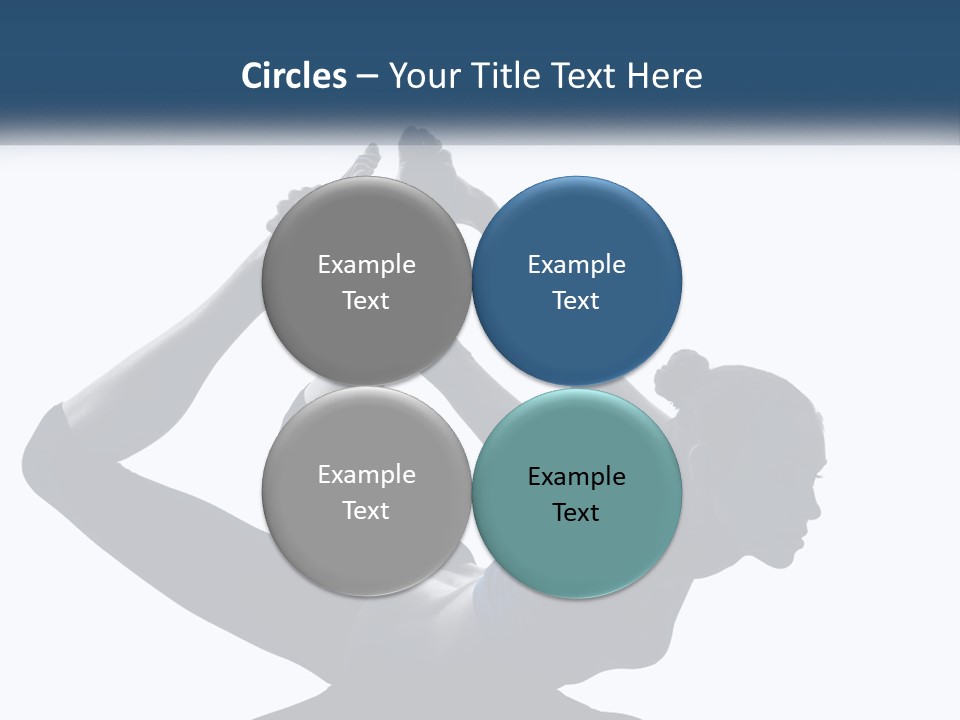 A Woman Is Doing A Yoga Pose With Her Hands In The Air PowerPoint Template