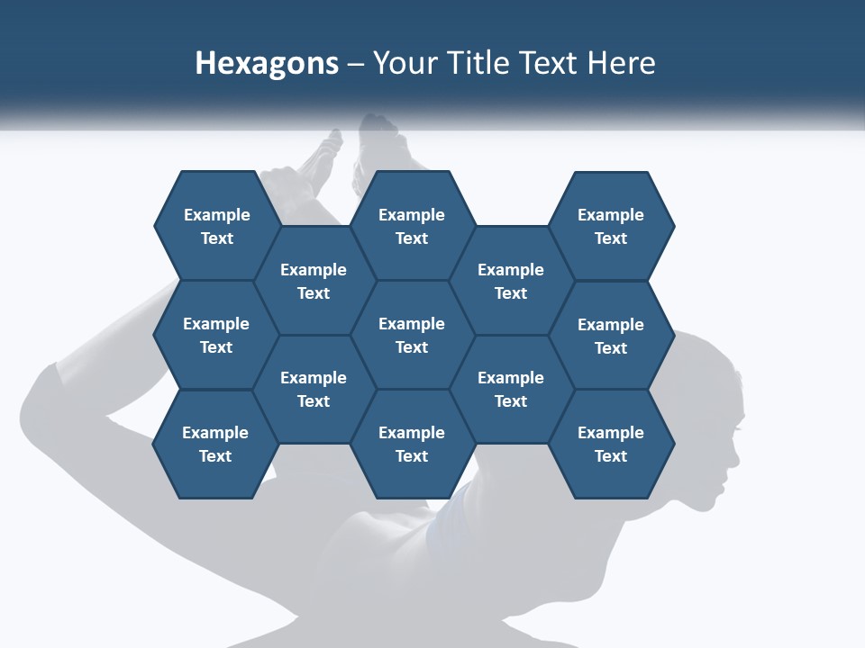 A Woman Is Doing A Yoga Pose With Her Hands In The Air PowerPoint Template