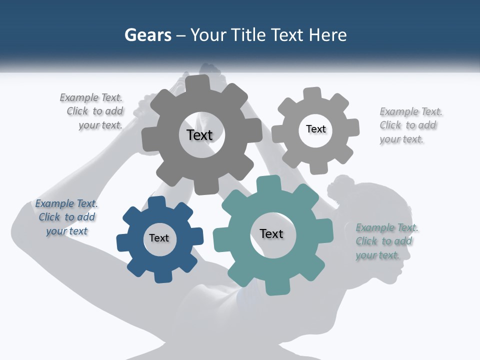 A Woman Is Doing A Yoga Pose With Her Hands In The Air PowerPoint Template