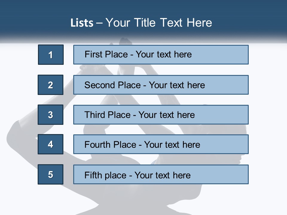 A Woman Is Doing A Yoga Pose With Her Hands In The Air PowerPoint Template