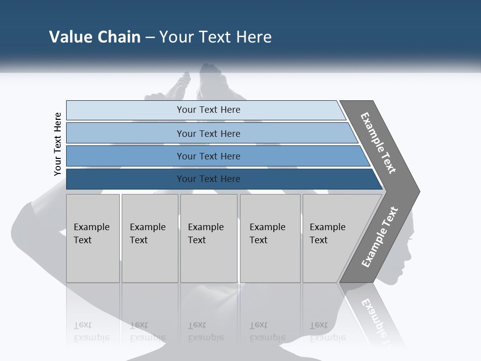 A Woman Is Doing A Yoga Pose With Her Hands In The Air PowerPoint Template