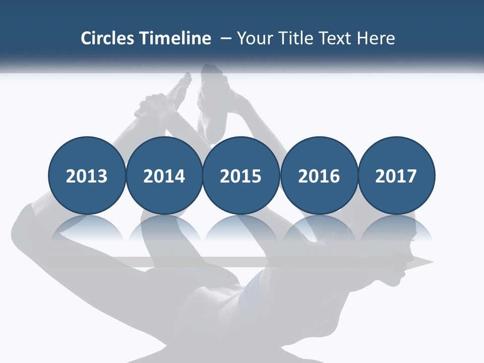 A Woman Is Doing A Yoga Pose With Her Hands In The Air PowerPoint Template