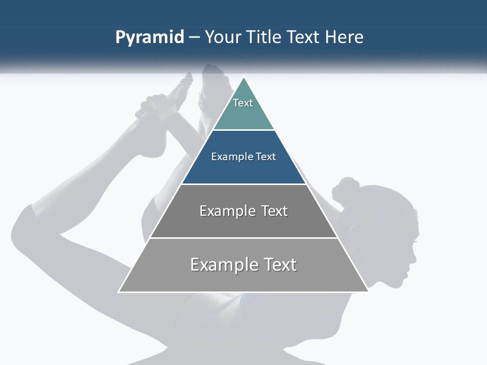 A Woman Is Doing A Yoga Pose With Her Hands In The Air PowerPoint Template