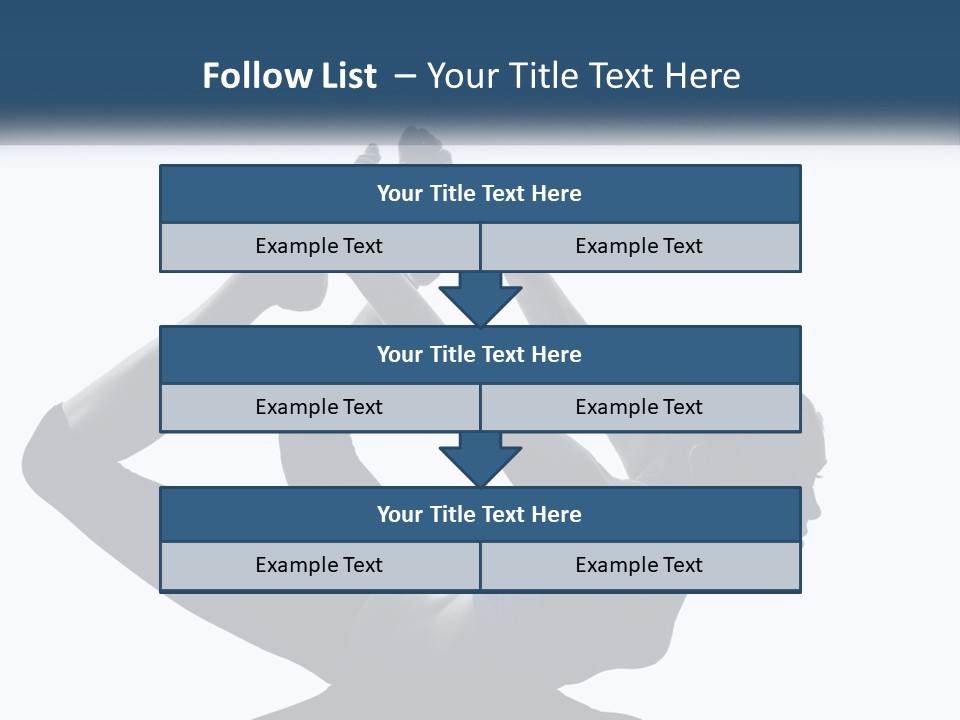 A Woman Is Doing A Yoga Pose With Her Hands In The Air PowerPoint Template