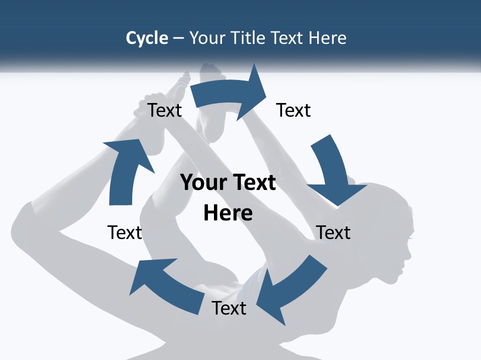 A Woman Is Doing A Yoga Pose With Her Hands In The Air PowerPoint Template