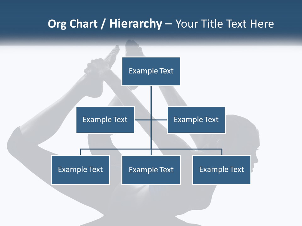 A Woman Is Doing A Yoga Pose With Her Hands In The Air PowerPoint Template