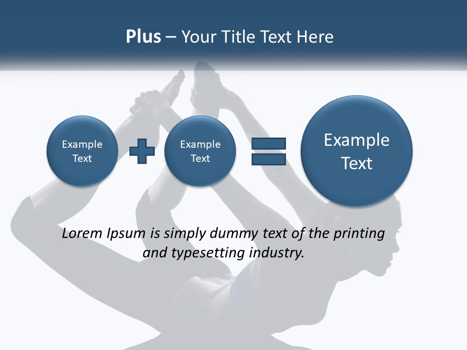 A Woman Is Doing A Yoga Pose With Her Hands In The Air PowerPoint Template