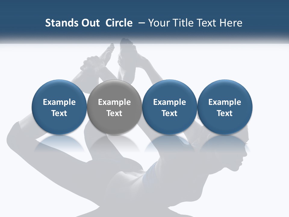 A Woman Is Doing A Yoga Pose With Her Hands In The Air PowerPoint Template