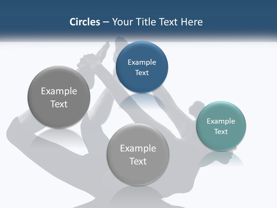 A Woman Is Doing A Yoga Pose With Her Hands In The Air PowerPoint Template