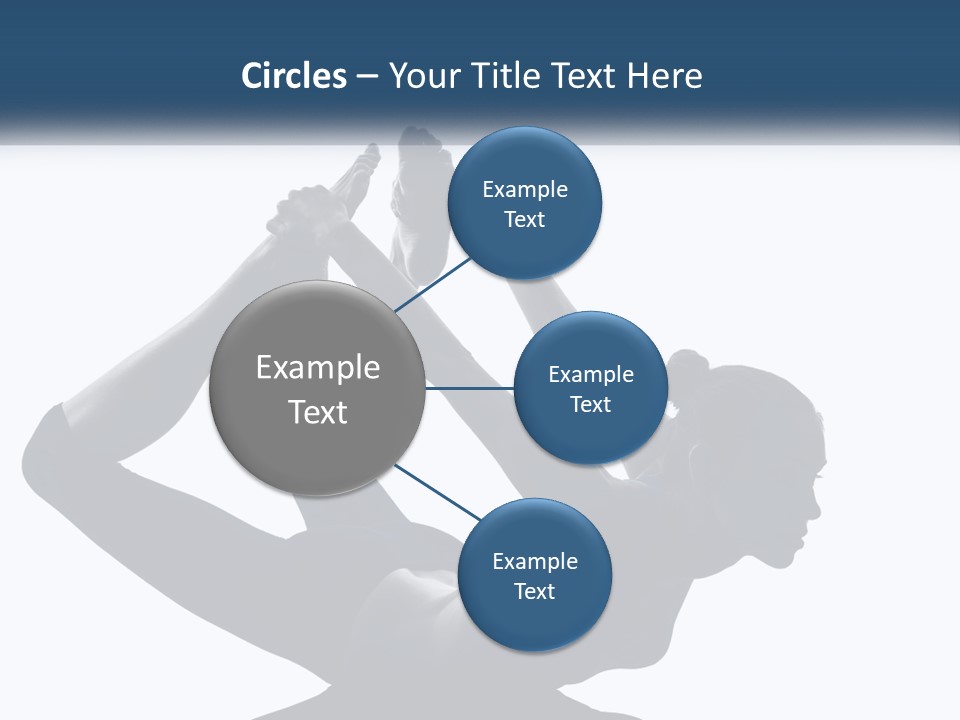 A Woman Is Doing A Yoga Pose With Her Hands In The Air PowerPoint Template