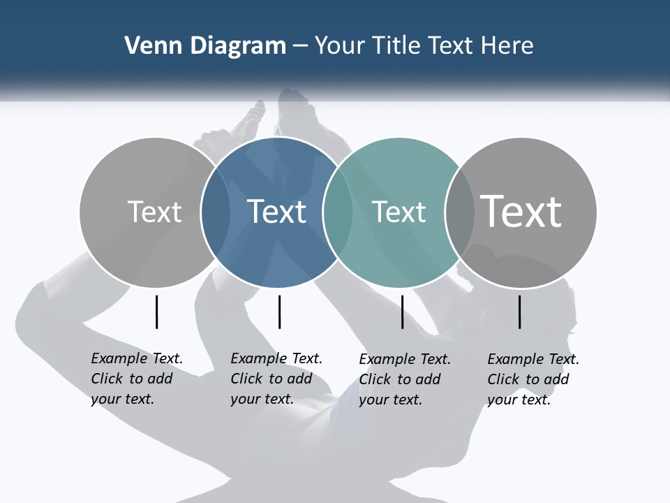 A Woman Is Doing A Yoga Pose With Her Hands In The Air PowerPoint Template