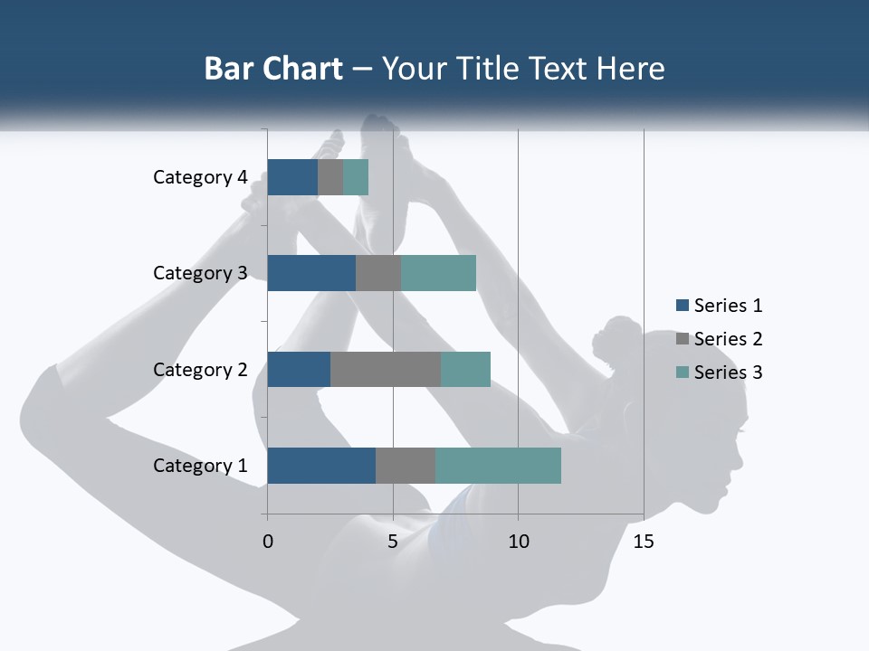 A Woman Is Doing A Yoga Pose With Her Hands In The Air PowerPoint Template