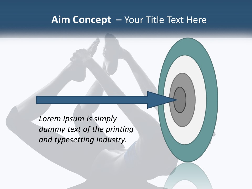 A Woman Is Doing A Yoga Pose With Her Hands In The Air PowerPoint Template