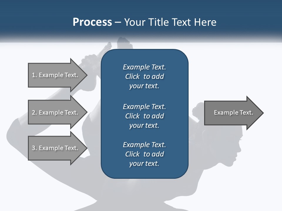 A Woman Is Doing A Yoga Pose With Her Hands In The Air PowerPoint Template