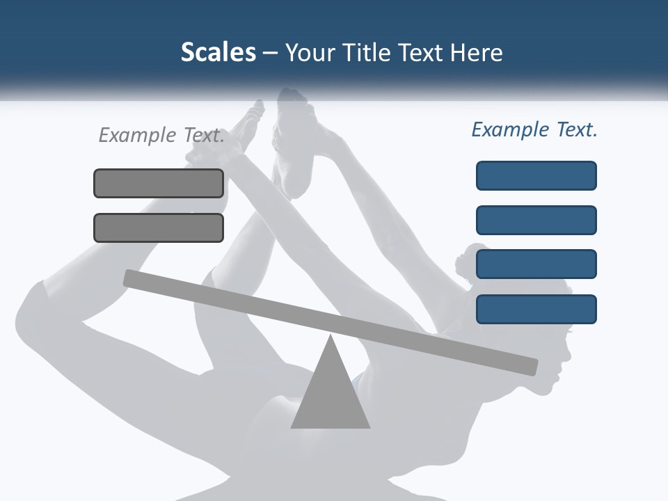A Woman Is Doing A Yoga Pose With Her Hands In The Air PowerPoint Template