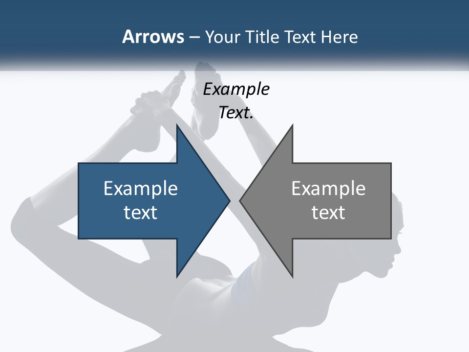 A Woman Is Doing A Yoga Pose With Her Hands In The Air PowerPoint Template