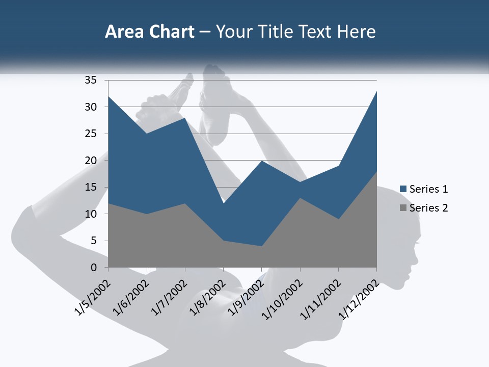 A Woman Is Doing A Yoga Pose With Her Hands In The Air PowerPoint Template