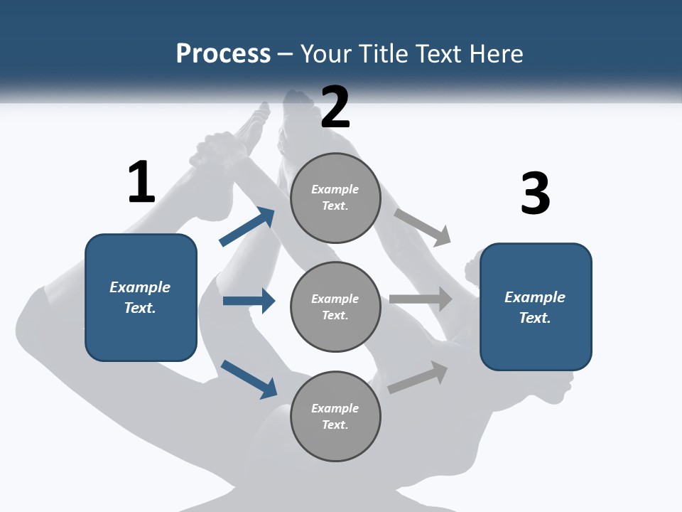 A Woman Is Doing A Yoga Pose With Her Hands In The Air PowerPoint Template