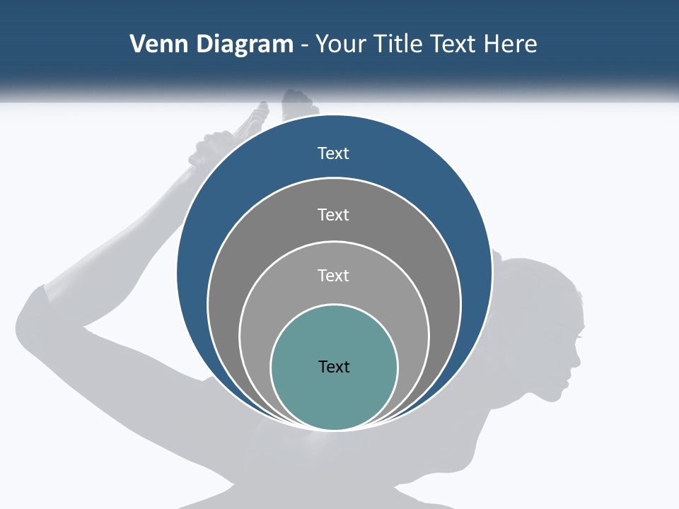 A Woman Is Doing A Yoga Pose With Her Hands In The Air PowerPoint Template