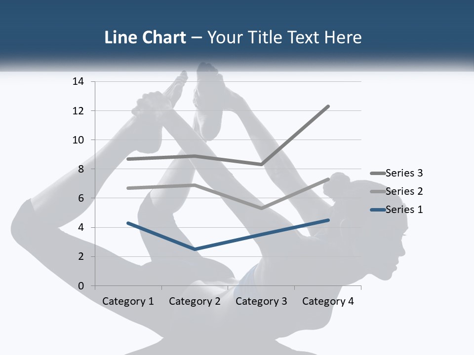 A Woman Is Doing A Yoga Pose With Her Hands In The Air PowerPoint Template