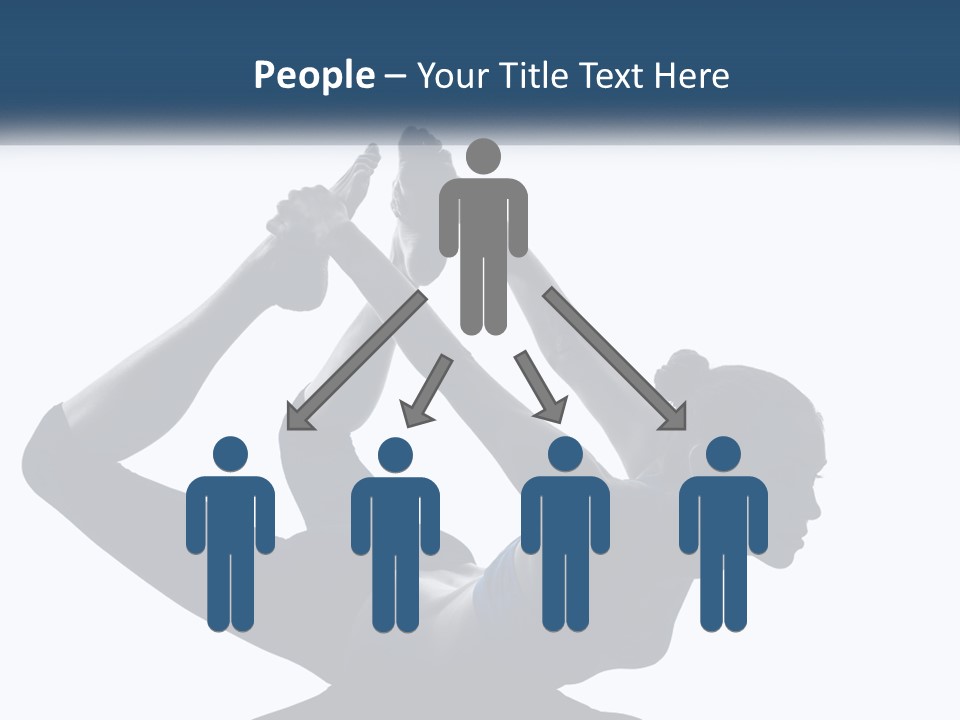 A Woman Is Doing A Yoga Pose With Her Hands In The Air PowerPoint Template