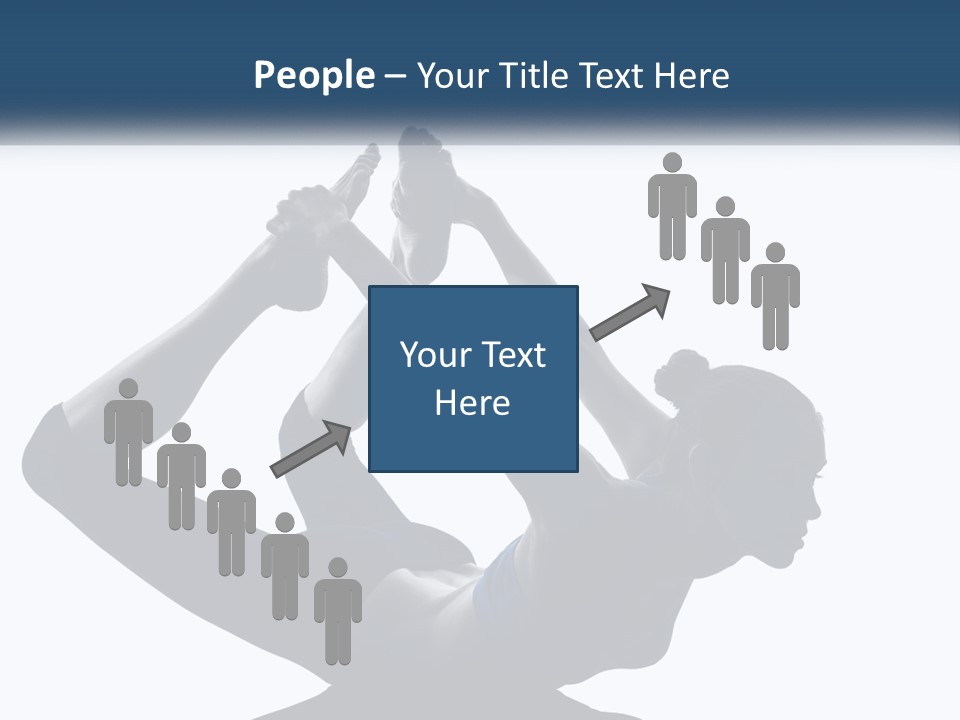 A Woman Is Doing A Yoga Pose With Her Hands In The Air PowerPoint Template