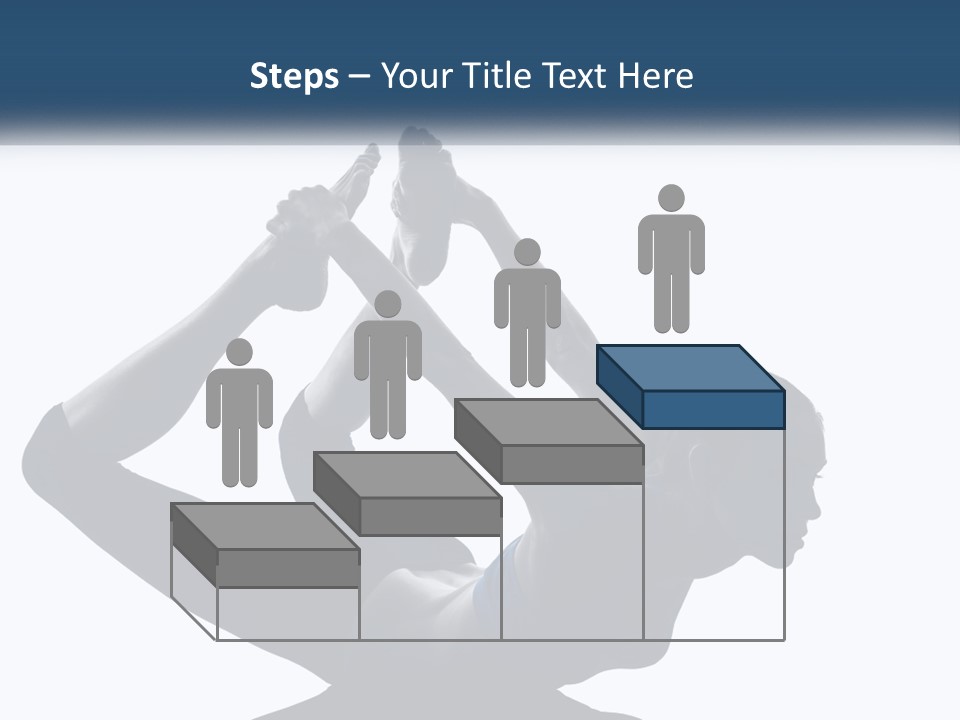 A Woman Is Doing A Yoga Pose With Her Hands In The Air PowerPoint Template