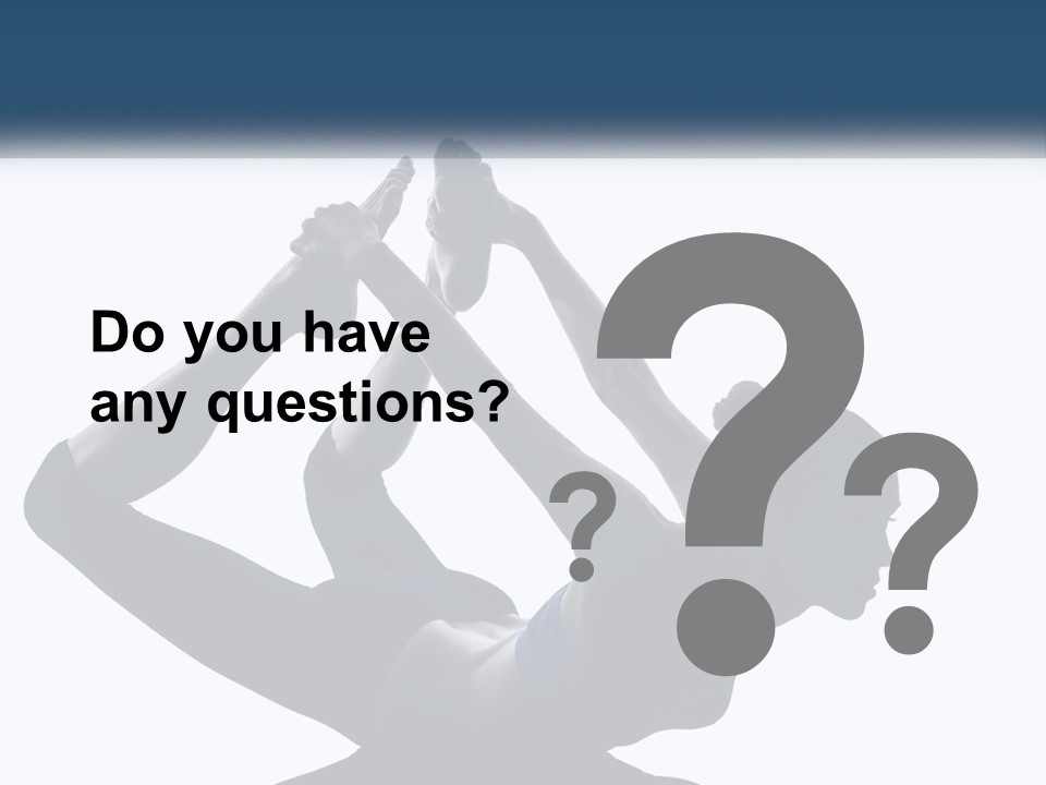 A Woman Is Doing A Yoga Pose With Her Hands In The Air PowerPoint Template