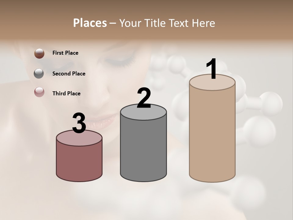 A Beautiful Woman With Her Eyes Closed And A Lot Of Bubbles Coming Out Of Her PowerPoint Template