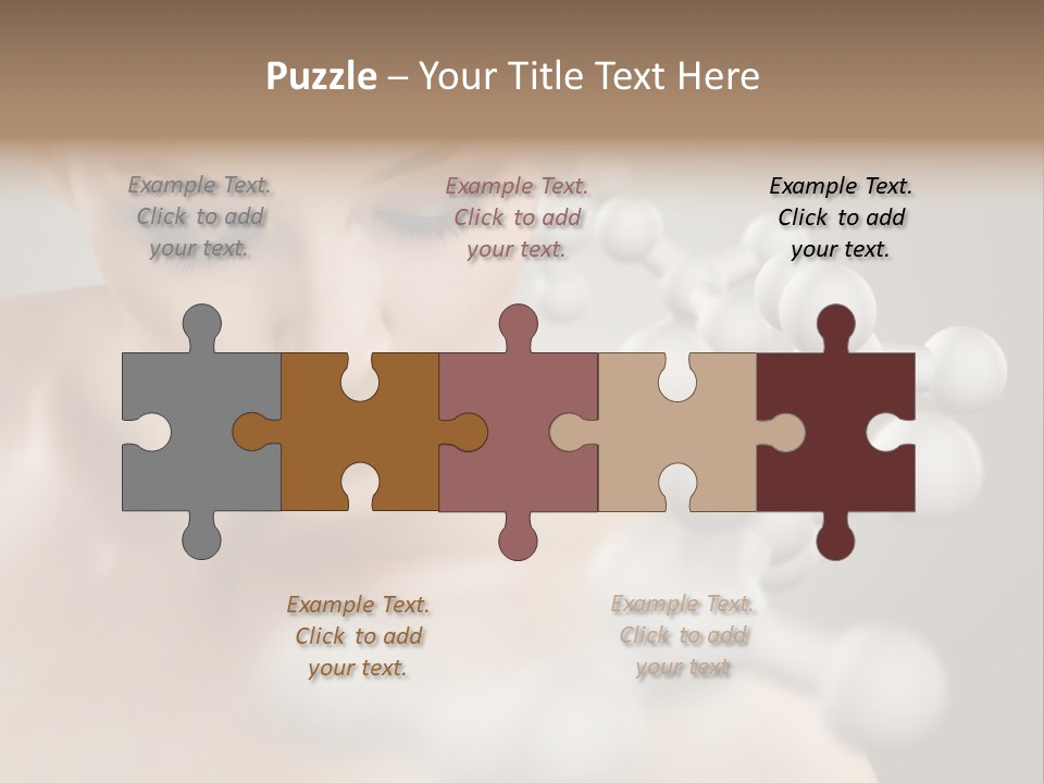 A Beautiful Woman With Her Eyes Closed And A Lot Of Bubbles Coming Out Of Her PowerPoint Template