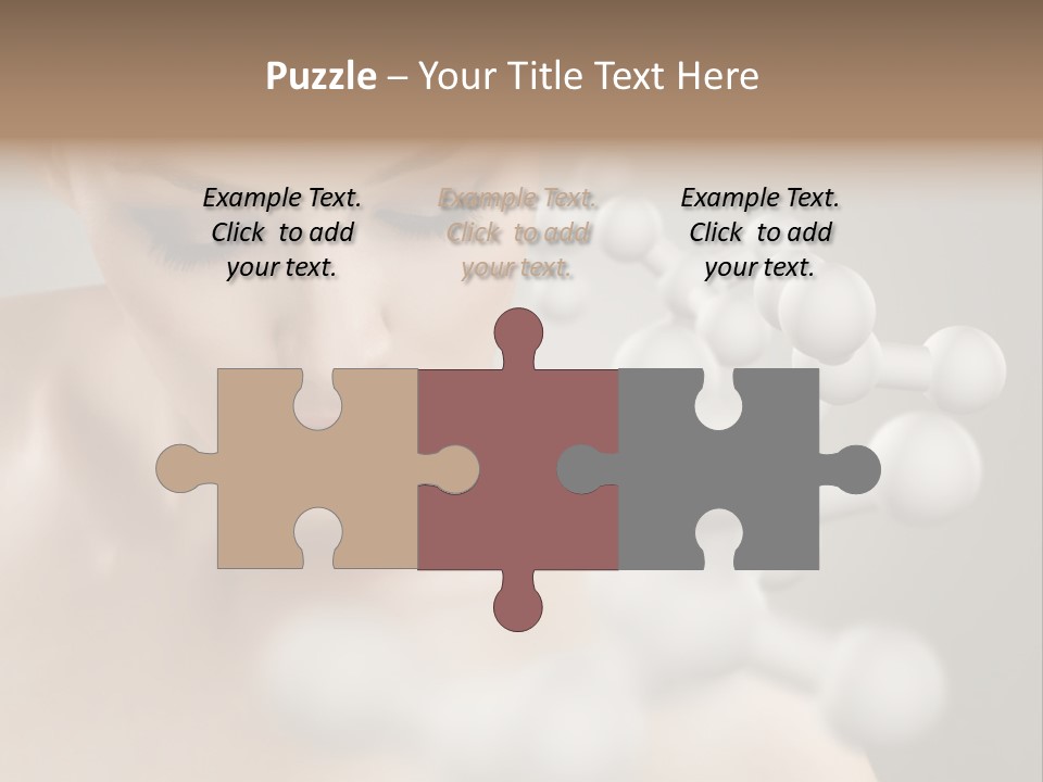 A Beautiful Woman With Her Eyes Closed And A Lot Of Bubbles Coming Out Of Her PowerPoint Template