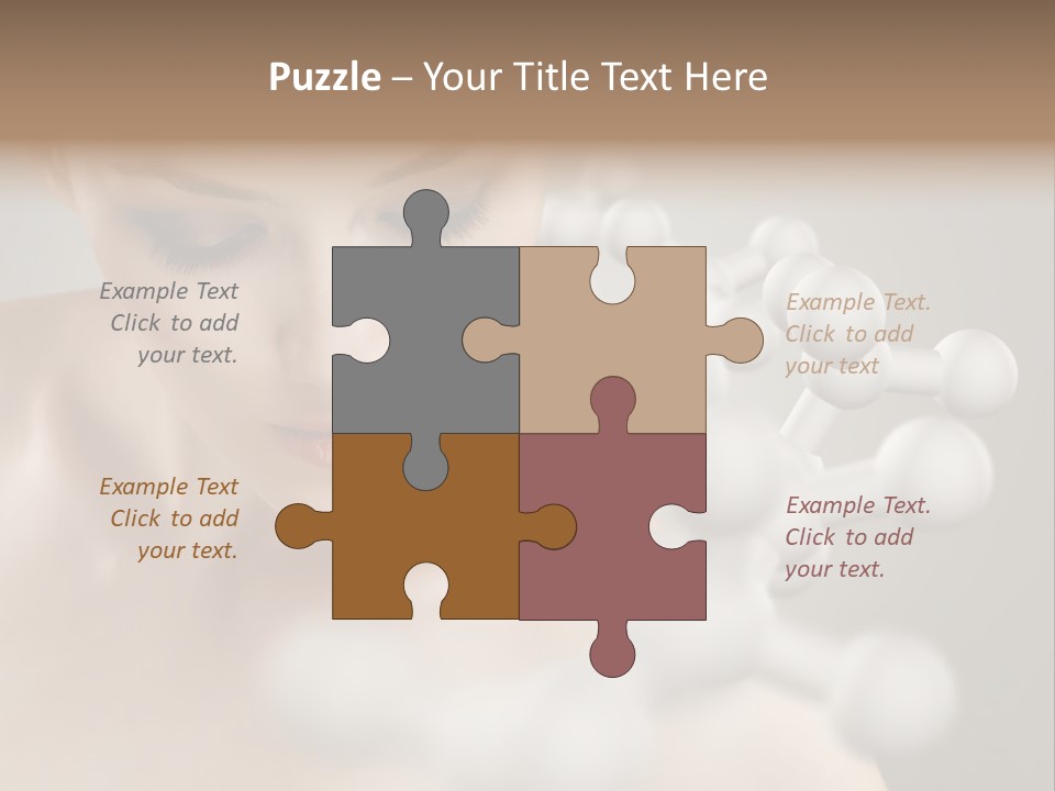 A Beautiful Woman With Her Eyes Closed And A Lot Of Bubbles Coming Out Of Her PowerPoint Template