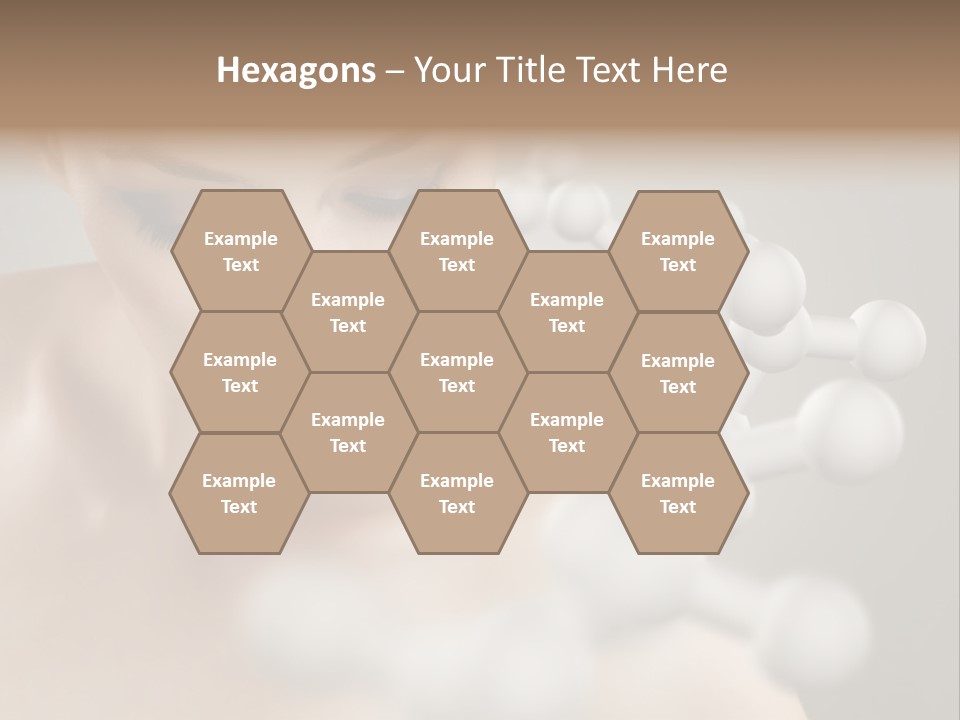 A Beautiful Woman With Her Eyes Closed And A Lot Of Bubbles Coming Out Of Her PowerPoint Template