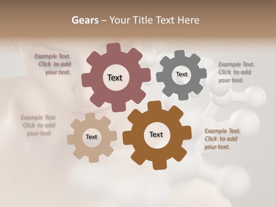 A Beautiful Woman With Her Eyes Closed And A Lot Of Bubbles Coming Out Of Her PowerPoint Template