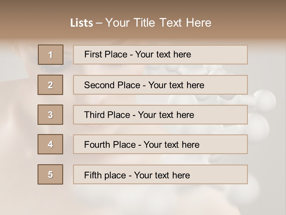 A Beautiful Woman With Her Eyes Closed And A Lot Of Bubbles Coming Out Of Her PowerPoint Template