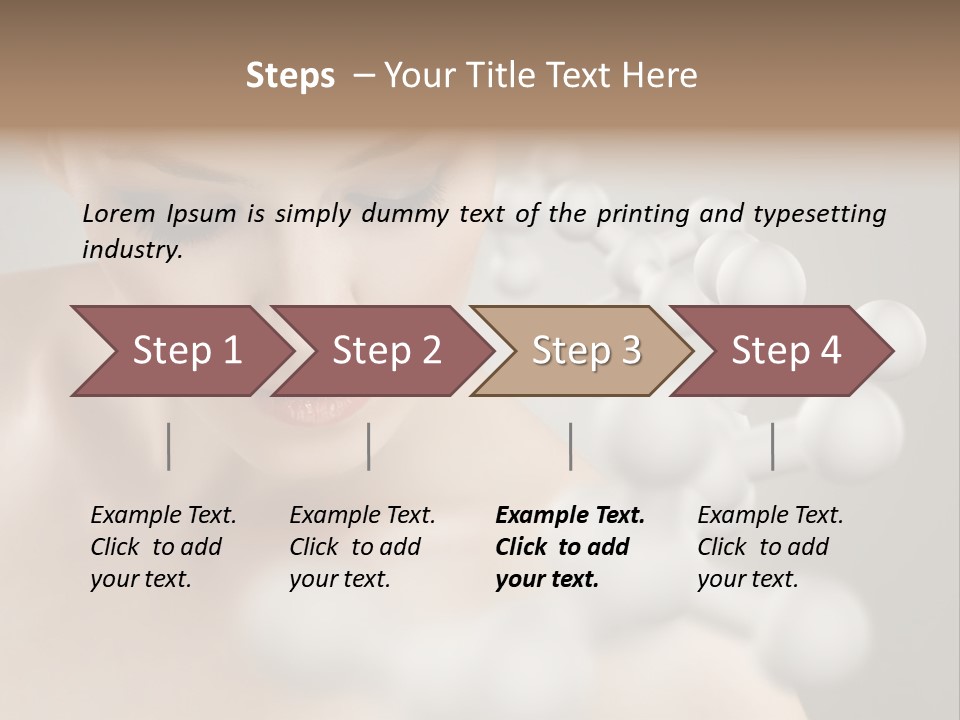 A Beautiful Woman With Her Eyes Closed And A Lot Of Bubbles Coming Out Of Her PowerPoint Template