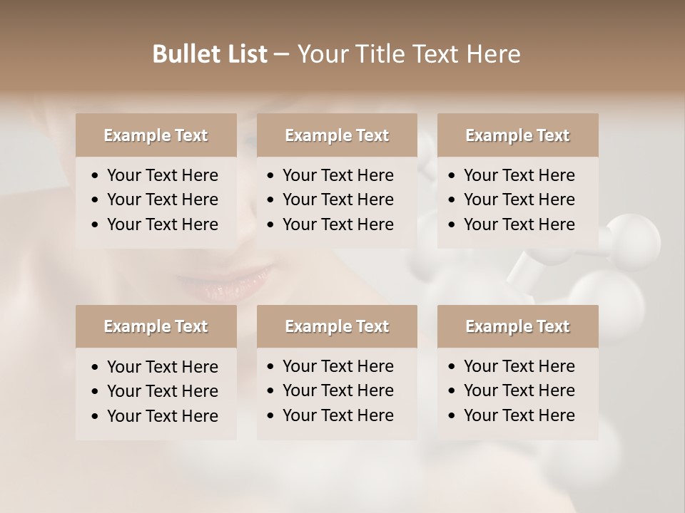 A Beautiful Woman With Her Eyes Closed And A Lot Of Bubbles Coming Out Of Her PowerPoint Template