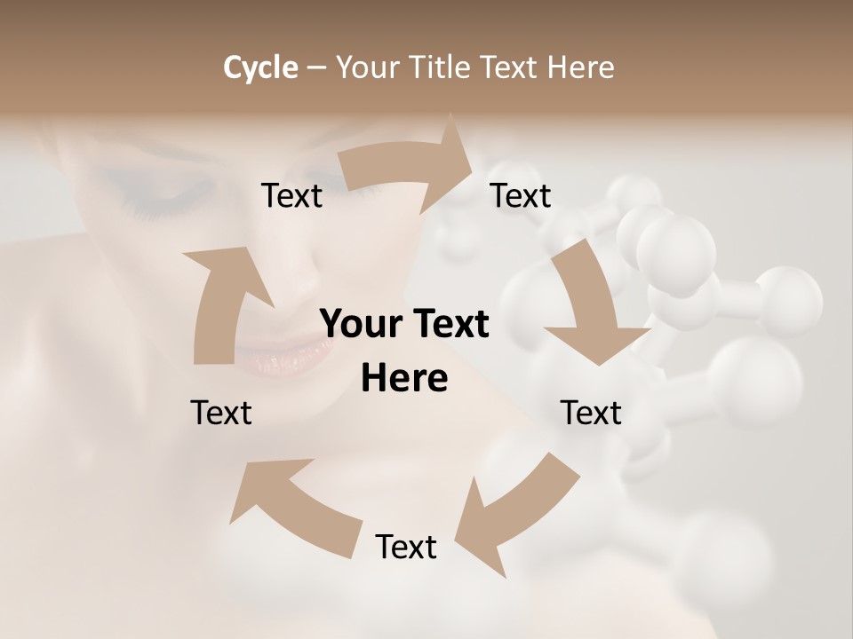 A Beautiful Woman With Her Eyes Closed And A Lot Of Bubbles Coming Out Of Her PowerPoint Template