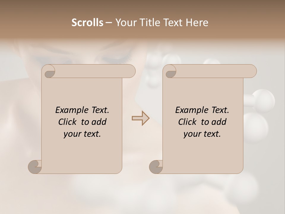 A Beautiful Woman With Her Eyes Closed And A Lot Of Bubbles Coming Out Of Her PowerPoint Template
