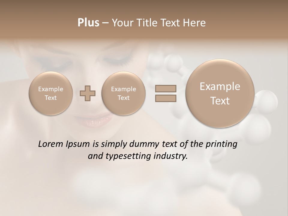 A Beautiful Woman With Her Eyes Closed And A Lot Of Bubbles Coming Out Of Her PowerPoint Template